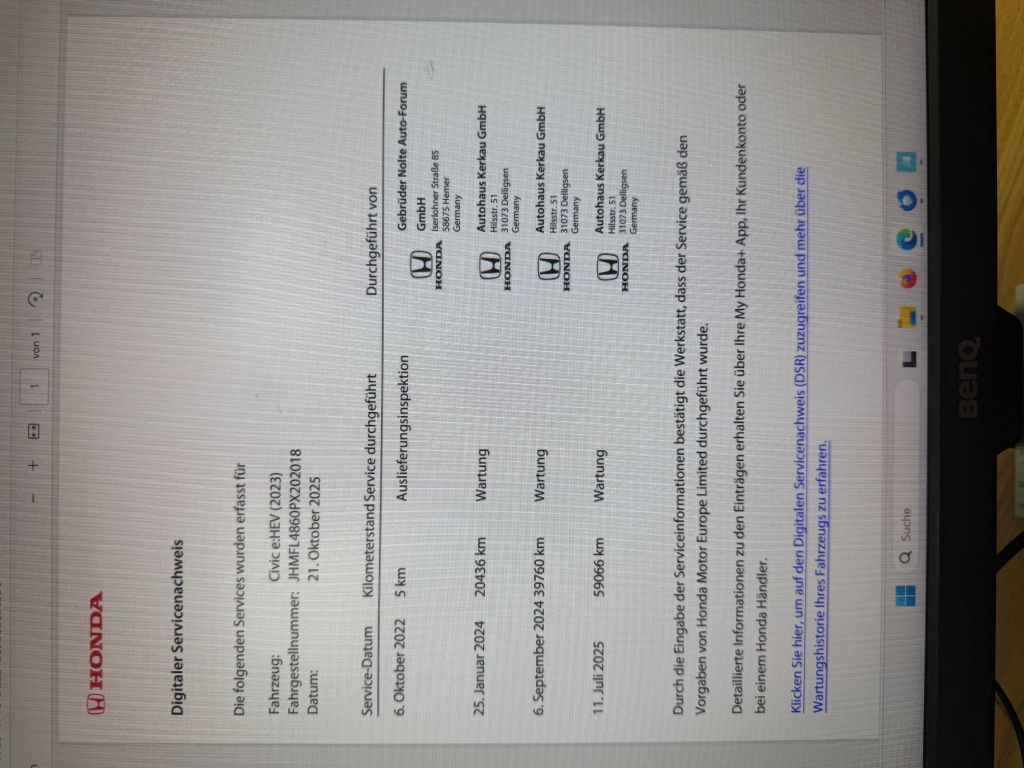 Fahrzeugabbildung Honda Civic e:HEV 2,0 Hybrid Sport